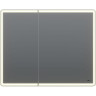 Шкаф зеркальный LEMARK ELEMENT 100х80 см 2-х дверный, с подсветкой, с розеткой, белый глянец LM100ZS-E