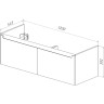 Тумба LEMARK BUNO MINI 125 см под 2 раковины, подвесная, 2 ящика, белый глянец LM05BM125T