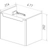 Тумба LEMARK BUNO MINI 50 см под раковину, подвесная,1 ящик, белый глянец LM05BM50T