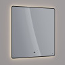 Зеркало LEMARK MIOBLACK 90х80 см с интерьерной подсветкой, с подогревом LM90ZM-black